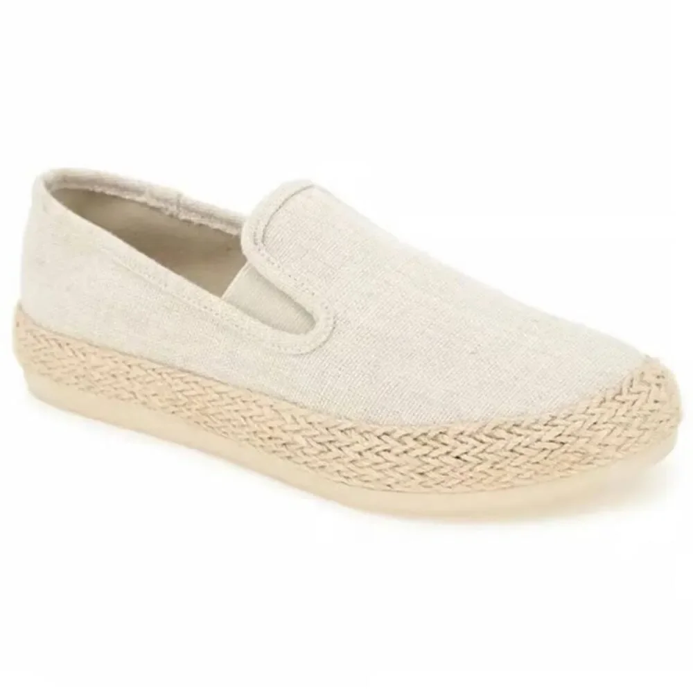 NWT Esprit Nadine 9.5 Memory foam Slip On Natural Linen Tan Espadrille Sneakers